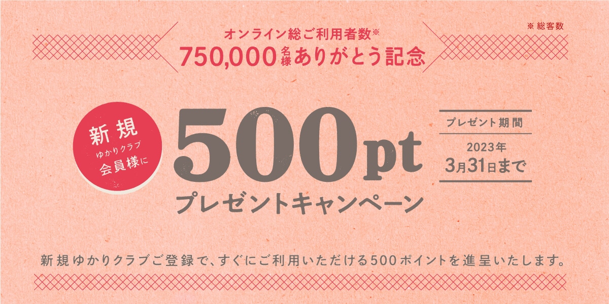 500ポイントプレゼントキャンペーン 2026年3月31日まで